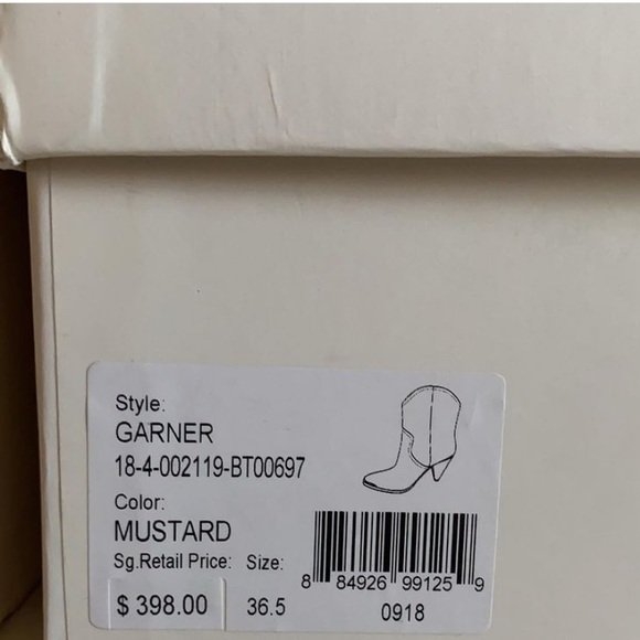 JOIE WESTERN GARNER BOOTS IN MUSTARD - Picture 9 of 16